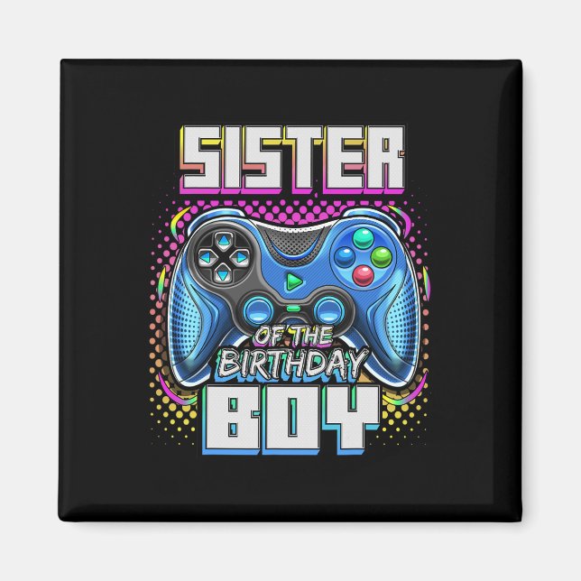 Aimant De L'Anniversaire Garçon Correspondant Famille Jeu (Devant)