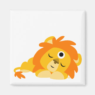 Aimant de Lion mignon à regarder
