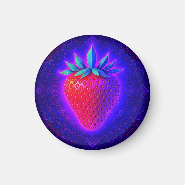 aimant de look vif fraise néon (Devant)