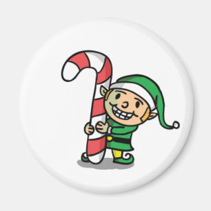 Aimant de lutin de Noël de dessin animé mignon