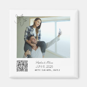 Aimant de mariage à date personnalisée avec photo