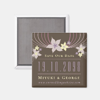 Aimant de mariage Fleur d'oranger pourpre pour ann