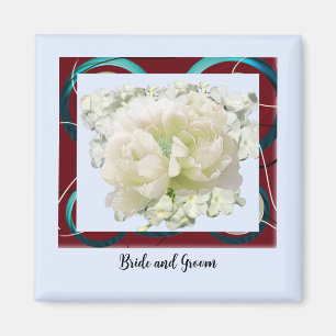 Aimant de mariage floral pour mariée et marié