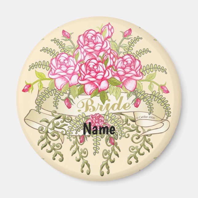 Aimant de mariage Pink Bride (Devant)