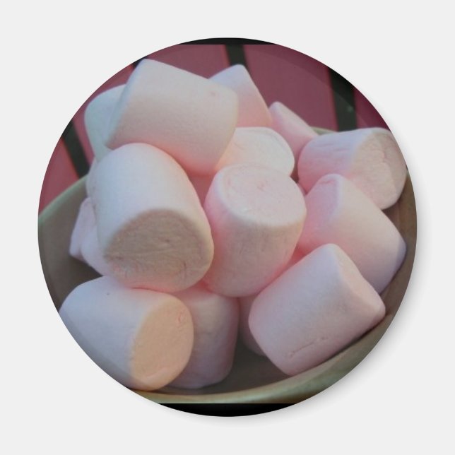 Aimant de marshmallow rose (Devant)