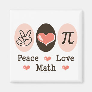 Aimant de maths d'amour de paix