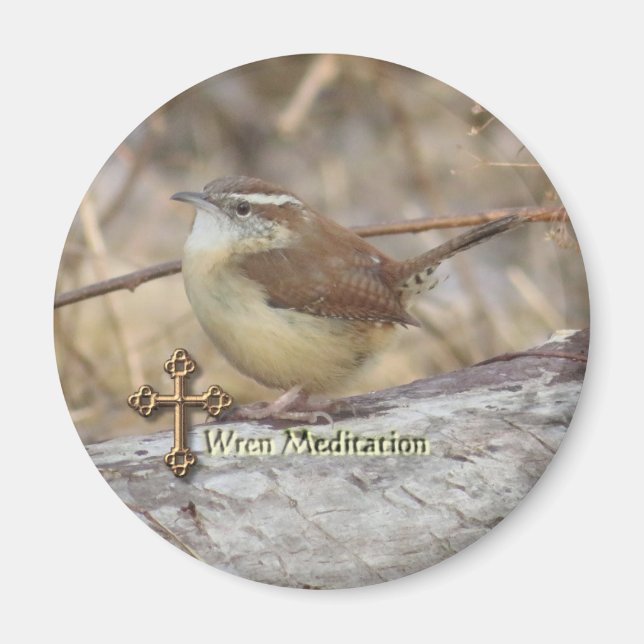 Aimant de méditation Carolina Wren (Devant)