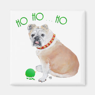 Aimant de Noël Bouledogue Anglais