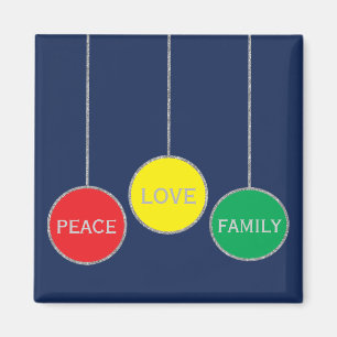 Aimant de Noël Carré Ornements de Noël