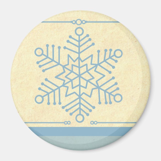 Aimant de Noël de flocon de neige délicieux (Devant)