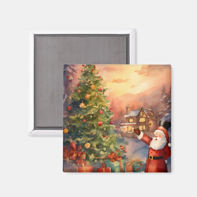Aimant de Noël élégant (Recto/Verso)