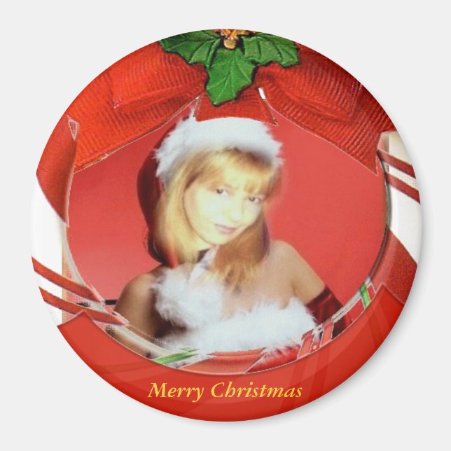 Aimant de Noël personnalisable (Devant)