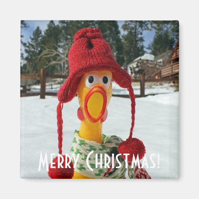 Aimant de Noël poulet adorable ! (Devant)