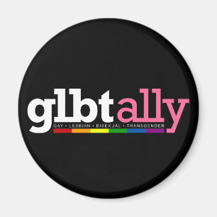 Aimant de noir d'allié de GLBT