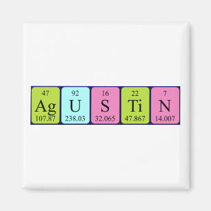 Aimant de nom de table périodique Agustin