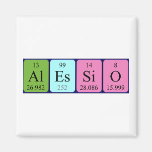 Aimant de nom de table périodique Alessio