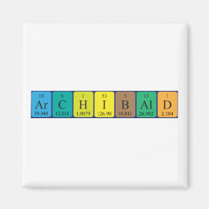 Aimant de nom de table périodique Archibald