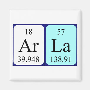 Aimant de nom de table périodique Arla