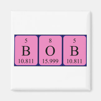 Aimant de nom de table périodique Bob