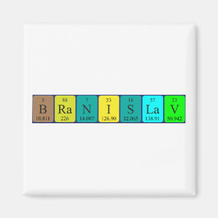 Aimant de nom de table périodique Branislav