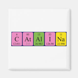 Aimant de nom de table périodique Catalina