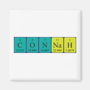 Aimant de nom de table périodique Connah