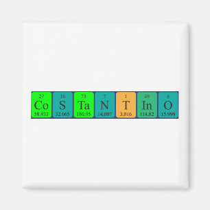 Aimant de nom de table périodique Costantino