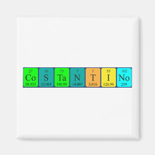 Aimant de nom de table périodique Costantino