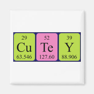 Aimant de nom de table périodique Cutey