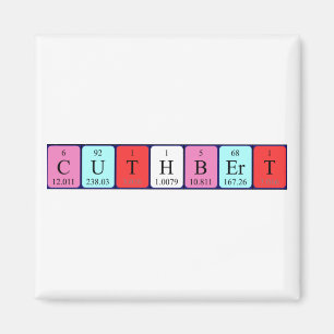 aimant de nom de table périodique Cuthbert