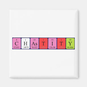 Aimant de nom de table périodique de chasteté