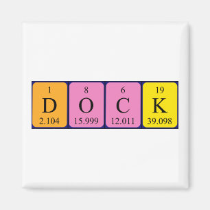 Aimant de nom de table périodique de l'ancre