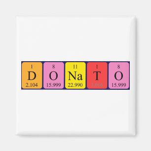 Aimant de nom de table périodique Donato