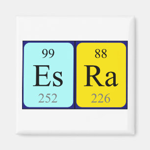 Aimant de nom de table périodique Esra