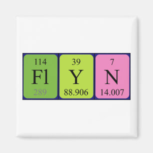 Aimant de nom de table périodique Flyn
