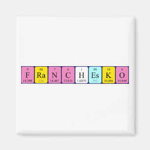 Aimant de nom de table périodique Franchesko