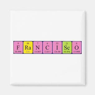 Aimant de nom de table périodique Francisco