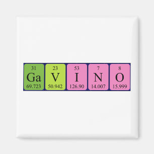 Aimant de nom de table périodique Gavino