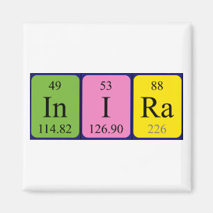 Aimant de nom de table périodique Inira
