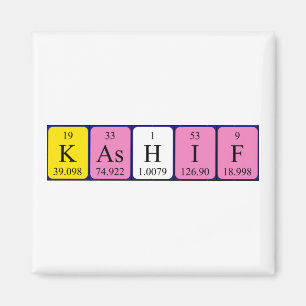 Aimant de nom de table périodique Kashif