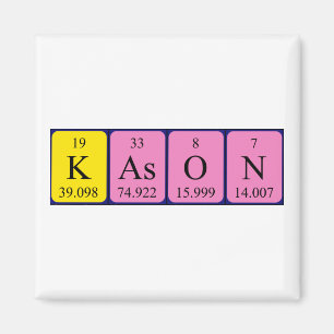 aimant de nom de table périodique Kason