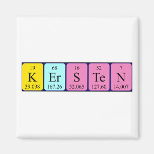 aimant de nom de table périodique Kersten