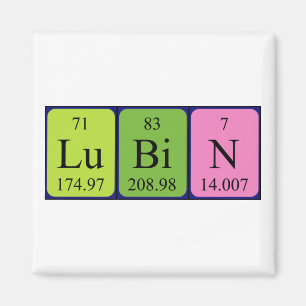 aimant de nom de table périodique Lubin