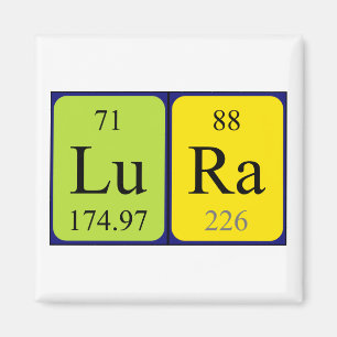 aimant de nom de table périodique Lura