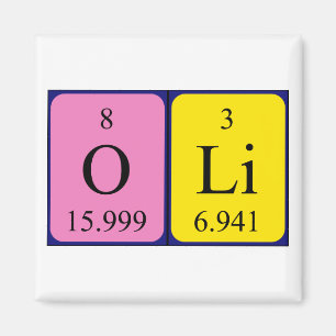 Aimant de nom de table périodique Oli