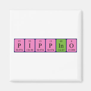 aimant de nom de table périodique Pippino