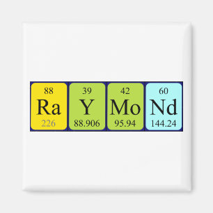 Aimant de nom de table périodique Raymond