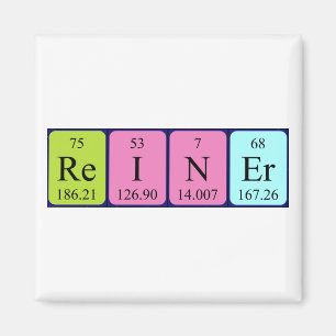 aimant de nom de table périodique Reiner