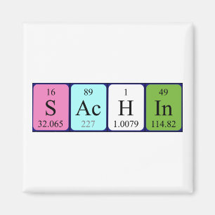 aimant de nom de table périodique Sachin