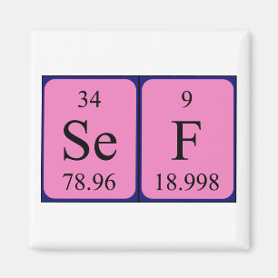 Aimant de nom de table périodique Sef